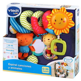VTech Peluche Espiral con Canciones, Animales, Texturas, Luz y Sonido para Bebés 0-36 Meses, 25x25x10 cm