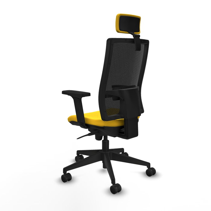 PIQUERAS Y CRESPO Silla de oficina Horna mecanismo Sincro Amarillo y Negro
