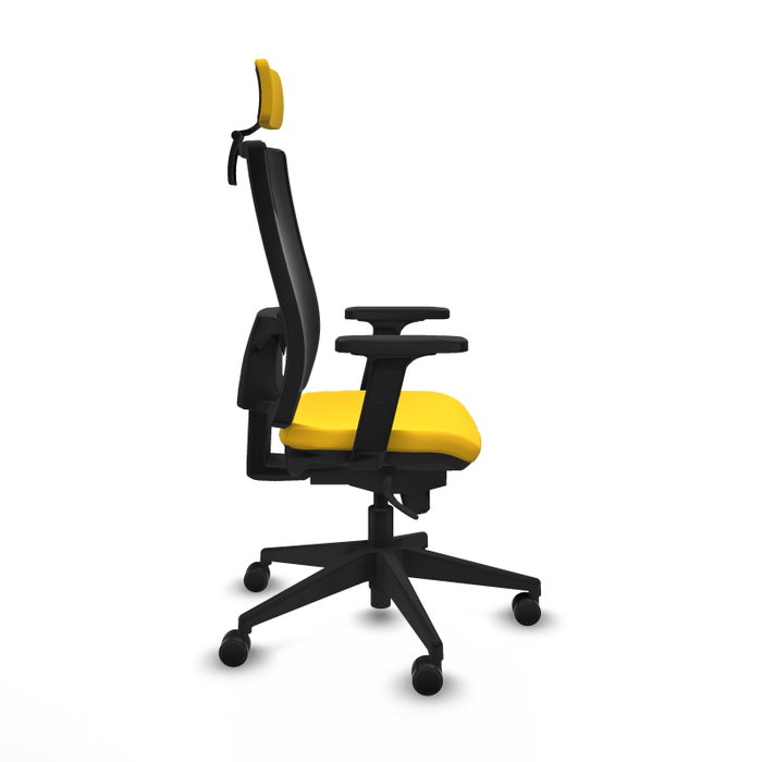 PIQUERAS Y CRESPO Silla de oficina Horna mecanismo Sincro Amarillo y Negro