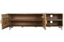 DKD Home Decor Mueble TV Colonial Natural Mango y Metal 160 x 40 x 50 cm