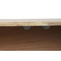 DKD Home Decor Mueble TV Mandala Mango y Metal Natural 160x40x50 cm