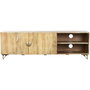 DKD Home Decor Mueble TV Mandala Mango y Metal Natural 160x40x50 cm