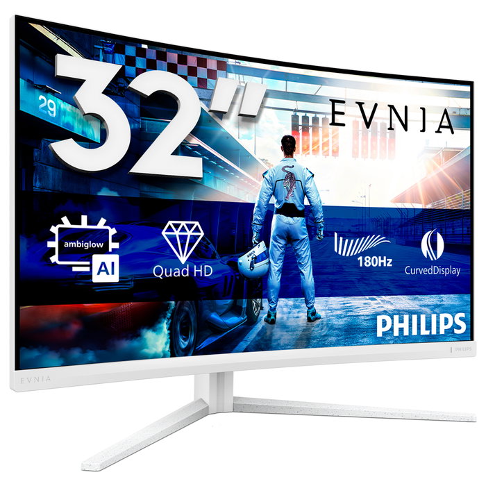 Philips Evnia 5000 32M2C5501/00 Monitor Curvo 31.5 pulg. Quad HD 180Hz Blanco