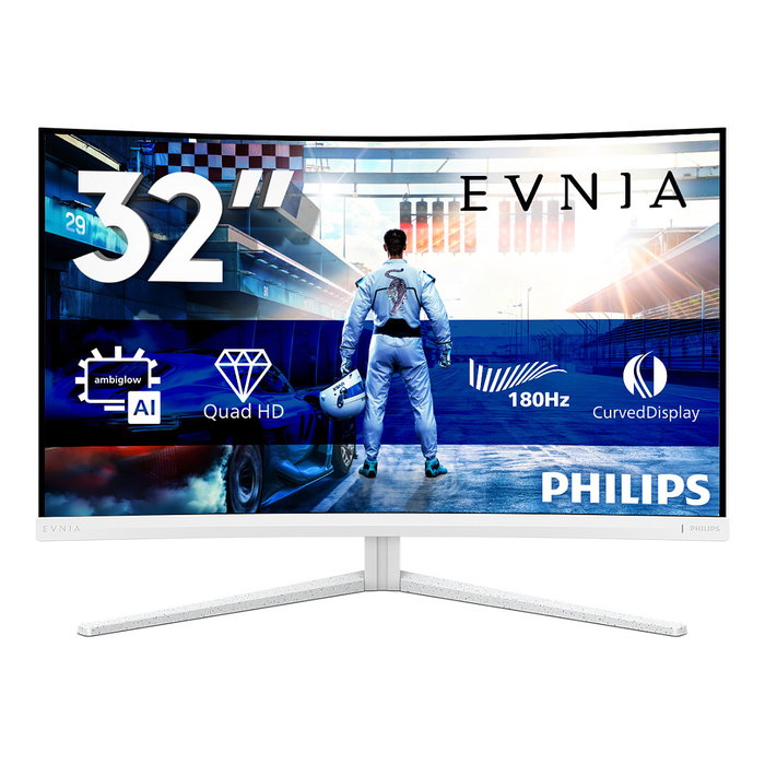 Philips Evnia 5000 32M2C5501/00 Monitor Curvo 31.5 pulg. Quad HD 180Hz Blanco
