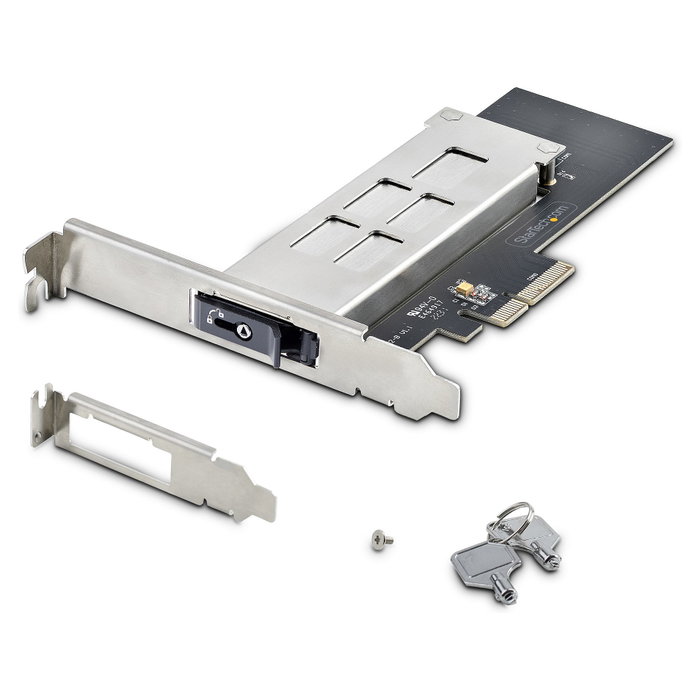 StarTech Tarjeta PCIe x4 a SSD NVMe M.2 con Bandeja Removible Hot Swap StarTech Tarjeta PCIe x4 a SSD NVMe M.2 con Bandeja Removible Hot Swap
