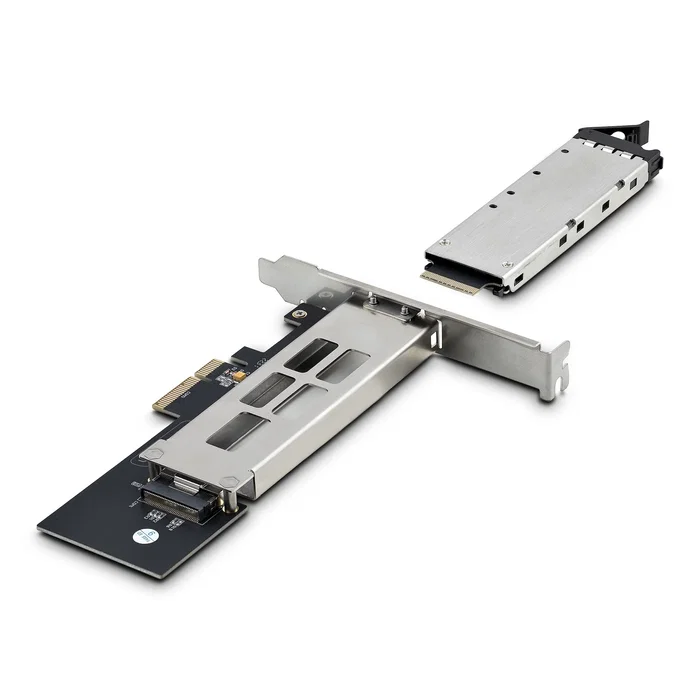 Startech M2-REMOVABLE-PCIE-N1 - Adaptador PCIe x4 a SSD NVMe M.2 con bandeja removible Hot Swap intercambiable en caliente, para SSD 2230/2242/2260/2280, con llaves de seguridad