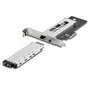 Startech M2-REMOVABLE-PCIE-N1 - Adaptador PCIe x4 a SSD NVMe M.2 con bandeja removible Hot Swap intercambiable en caliente, para SSD 2230/2242/2260/2280, con llaves de seguridad