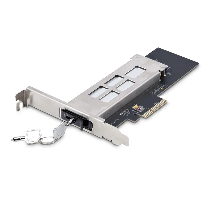 StarTech Tarjeta PCIe x4 a SSD NVMe M.2 con Bandeja Removible Hot Swap StarTech Tarjeta PCIe x4 a SSD NVMe M.2 con Bandeja Removible Hot Swap
