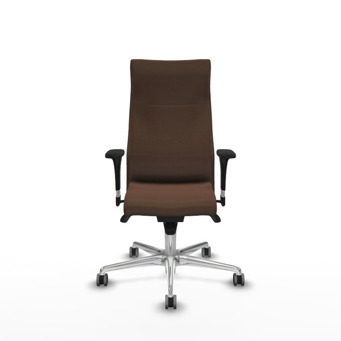 PIQUERAS Y CRESPO Sillón Albacete con mecanismo Sincro, Tela Marrón oscuro y Base Aluminio PIQUERAS Y CRESPO Sillón Albacete con mecanismo Sincro, Tela Marrón oscuro y Base Aluminio