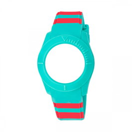 Watxandco Correa para Mujer Turquesa y Rojo 38mm