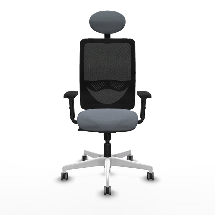 PIQUERAS Y CRESPO Silla de oficina Zulema con mecanismo Sincro, Gris y Negro