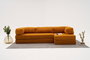 Atelier Del Sofa Sofá Esquinero Chenilla Naranja 290cm