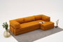 Atelier Del Sofa Sofá Esquinero Chenilla Naranja 290cm