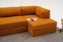 Atelier Del Sofa Sofá Esquinero Chenilla Naranja 290cm