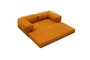 Atelier Del Sofa Sofá Esquinero Chenilla Naranja 290cm