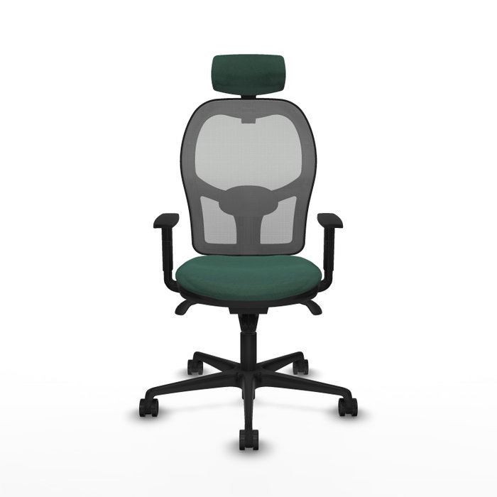 PIQUERAS Y CRESPO Silla de oficina Jorquera con mecanismo Sincro, Verde botella y Gris PIQUERAS Y CRESPO Silla de oficina Jorquera con mecanismo Sincro, Verde botella y Gris