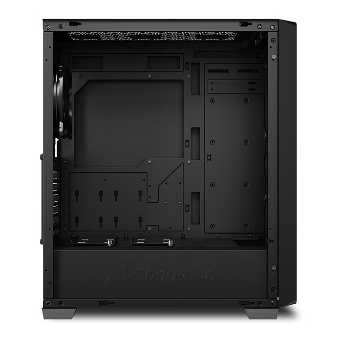 Sharkoon VS8 Caja PC ATX Midi Tower Negro - Compacta, Soporta 6 Ventiladores, 6 SSD, 2 HDD, USB 3.0, Compatible con Tarjetas Gráficas de hasta 35 cm y Refrigeradores de 15.8 cm