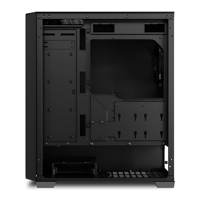 Sharkoon VS8 Caja PC ATX Midi Tower Negro - Compacta, Soporta 6 Ventiladores, 6 SSD, 2 HDD, USB 3.0, Compatible con Tarjetas Gráficas de hasta 35 cm y Refrigeradores de 15.8 cm