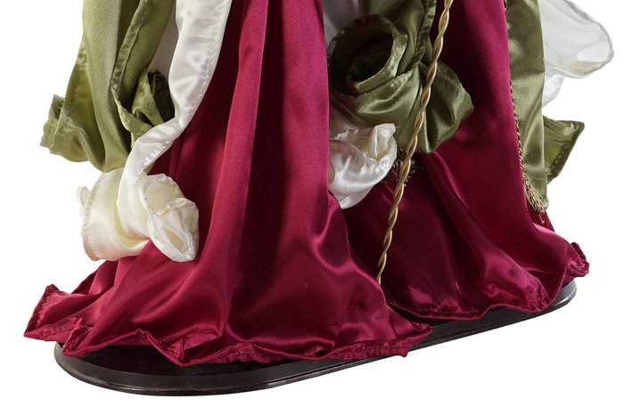 DKD Home Decor Nacimiento Navidad Moderna Rojo Verde Blanco Poliester 48 x 28 x 90 cm