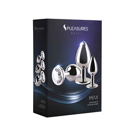 Plug Anal S Pleasures Plateado 3 Piezas