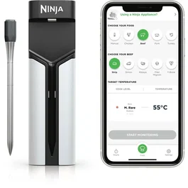 NINJA Sonda de termómetro Connected WP100EU - ProChef inalámbrico con Bluetooth/Wi-Fi para cocinar y asar a la parrilla