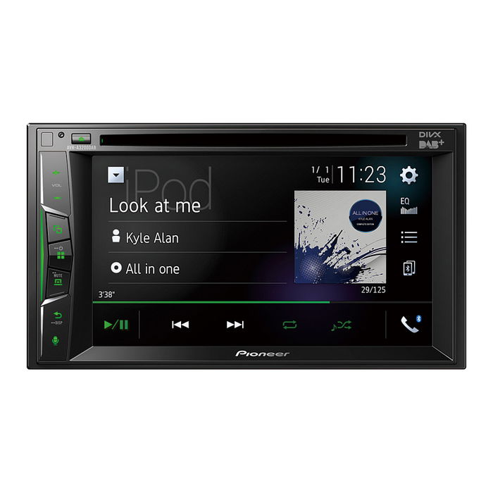 Pioneer AVH-A3200DAB Receptor Multimedia con Pantalla 6.2" y Bluetooth DAB+ Reproductor CD DVD USB Negro 50W Pioneer AVH-A3200DAB Receptor Multimedia con Pantalla 6.2" y Bluetooth DAB+ Reproductor CD DVD USB Negro 50W