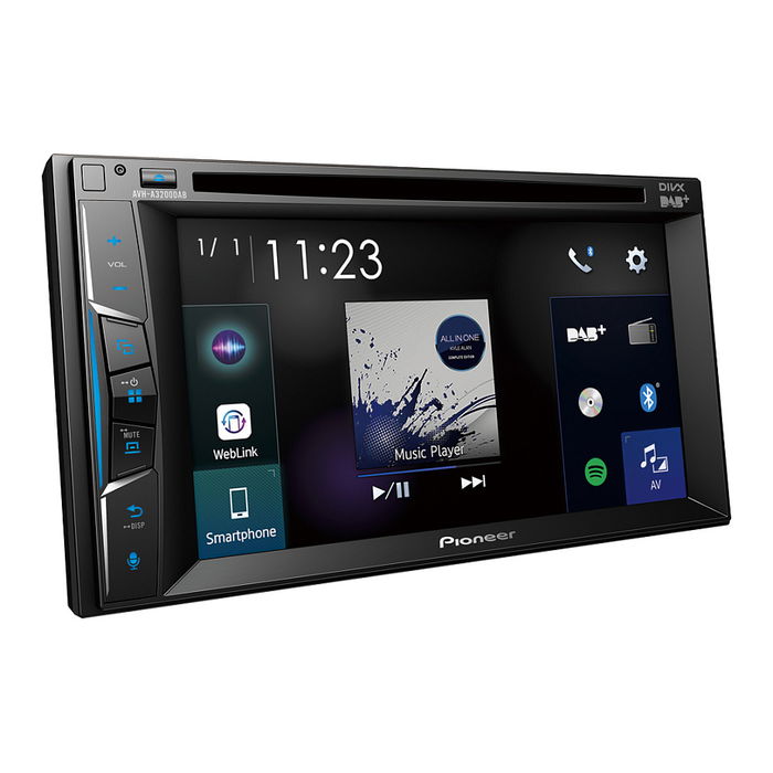 Pioneer AVH-A3200DAB Receptor Multimedia con Pantalla 6.2" y Bluetooth DAB+ Reproductor CD DVD USB Negro 50W Pioneer AVH-A3200DAB Receptor Multimedia con Pantalla 6.2" y Bluetooth DAB+ Reproductor CD DVD USB Negro 50W