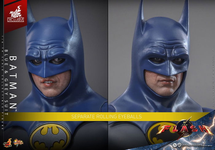 The Flash Figura Movie Masterpiece 1/6 Batman (Blue & Grey Suit) Limited Edition Hot Toys Exclusive 30 cm