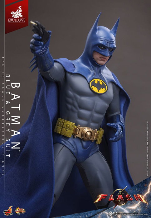 The Flash Figura Movie Masterpiece 1/6 Batman (Blue & Grey Suit) Limited Edition Hot Toys Exclusive 30 cm