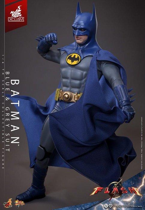 The Flash Figura Movie Masterpiece 1/6 Batman (Blue & Grey Suit) Limited Edition Hot Toys Exclusive 30 cm