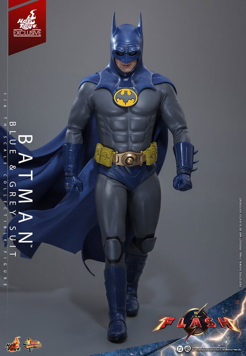 The Flash Figura Movie Masterpiece 1/6 Batman (Blue & Grey Suit) Limited Edition Hot Toys Exclusive 30 cm