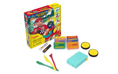 Jovi Kit de Modelado Jovitech Crazy Cars Racing con Colores Surtidos Jovi Kit de Modelado Jovitech Crazy Cars Racing con Colores Surtidos