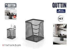 Inde Bote Utensilios Metal Net Quttin 11 x 14,8 x 11,1 cm (12 Unidades)