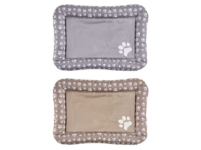 Mascow Cuna Mascota Huellas 2 Colores Mixtos Gris y Marron 48x7x68 cm (Set de 16)