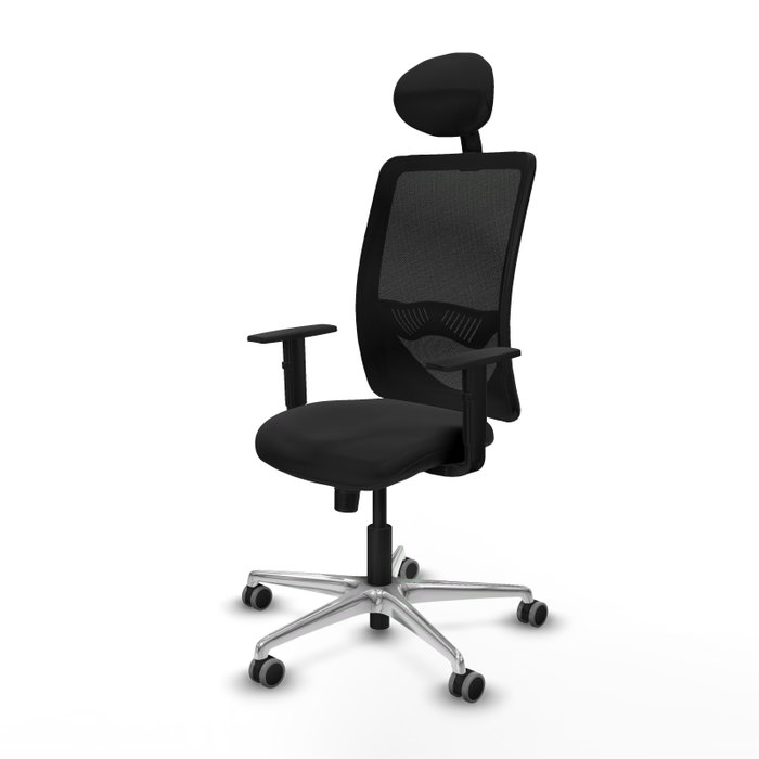 PIQUERAS Y CRESPO Silla de oficina Zulema con mecanismo Sincro, Negro