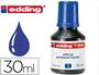 Edding Tinta Recambio Rotulador Permanente Azul Bote 30 ml para Marcadores Edding