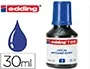 Edding Tinta Recambio Rotulador Permanente Azul Bote 30 ml para Marcadores Edding