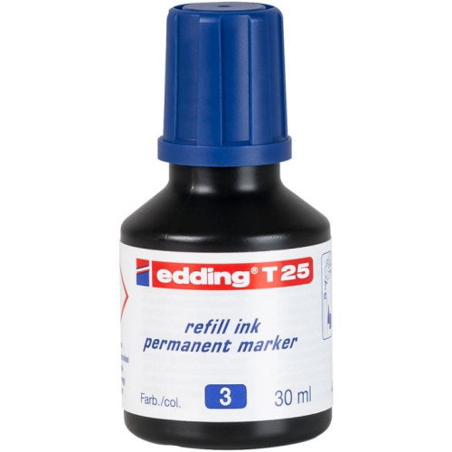 Edding T-25 Tinta para rotulador permanente Azul 30 ml Edding T-25 Tinta para rotulador permanente Azul 30 ml