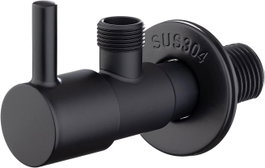 IBERGRIF Válvula de escuadra 3/8 negra con cierre cerámico M22025B-3/8