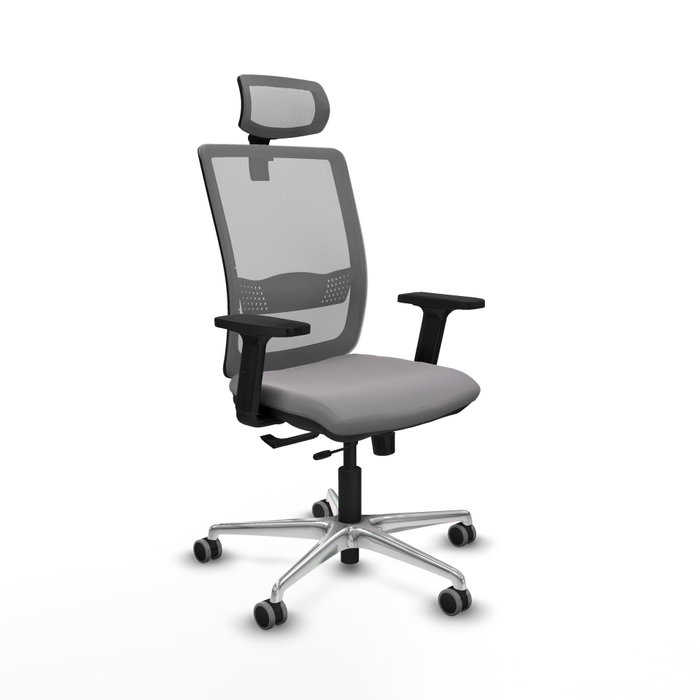 PIQUERAS Y CRESPO Silla de oficina Haches Gris con mecanismo Sincro/Traslack PIQUERAS Y CRESPO Silla de oficina Haches Gris con mecanismo Sincro/Traslack