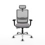 PIQUERAS Y CRESPO Silla de oficina Haches Gris con mecanismo Sincro/Traslack
