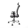 PIQUERAS Y CRESPO Silla de oficina Haches Gris con mecanismo Sincro/Traslack