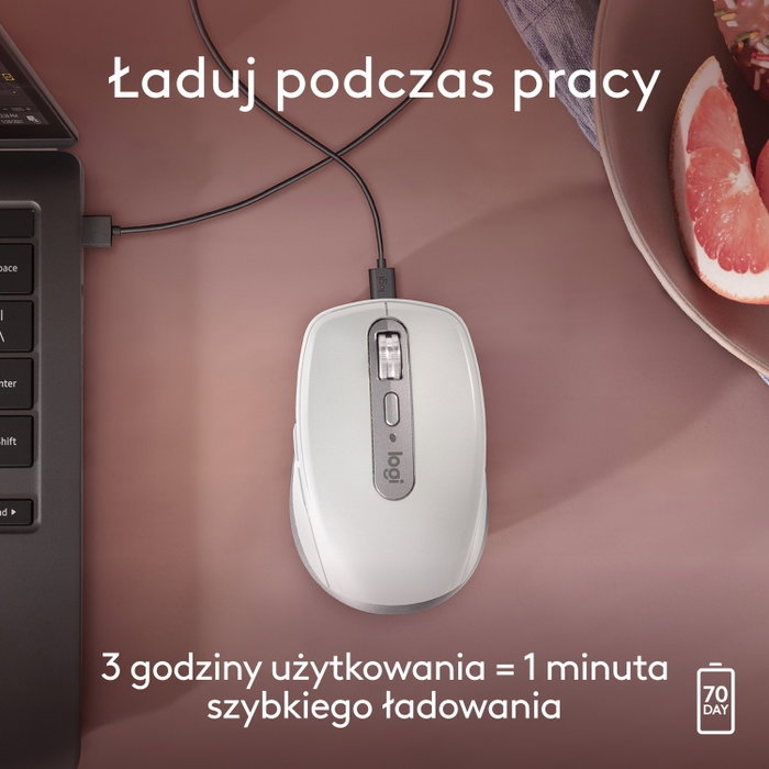 Logitech MX Anywhere 3S for Mac Ratón Inalámbrico Plata y Blanco Logitech MX Anywhere 3S for Mac Ratón Inalámbrico Plata y Blanco
