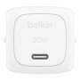 Belkin WCA008KQWH Cargador de Pared USB-C 30W Blanco, Carga Rápida BoostCharge con USB Power Delivery