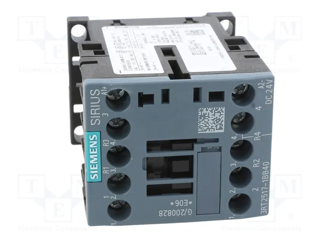 SIEMENS 3RT2517-1BB40 Contactor 4-polar 12A 24VDC SIEMENS 3RT2517-1BB40 Contactor 4-polar 12A 24VDC