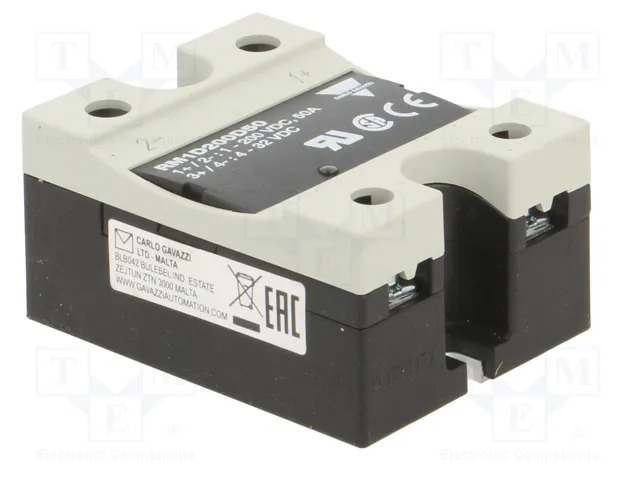 CARLO GAVAZZI RM1D200D50 Relé de estado sólido 50A 200VDC CARLO GAVAZZI RM1D200D50 Relé de estado sólido 50A 200VDC