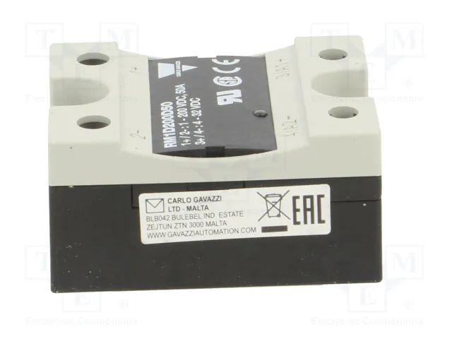CARLO GAVAZZI RM1D200D50 Relé de estado sólido 50A 200VDC CARLO GAVAZZI RM1D200D50 Relé de estado sólido 50A 200VDC