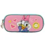 Disney Daisy Estuche Portatodo Escolar 3D Doble con Cremallera, Diseño de Daisy, Color Rosa