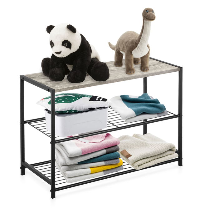 Confortime Estantería 3 Niveles Metal-Madera Negra 8,5x33x58,9 cm (4 Unidades) Confortime Estantería 3 Niveles Metal-Madera Negra 8,5x33x58,9 cm (4 Unidades)