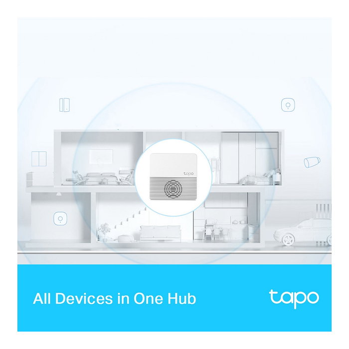 TP-Link Tapo H200 Smart Hub Blanco con Indicador por Tono, Conexión WiFi e Inalámbrica, CE FCC RoHS RCM, 100-240V